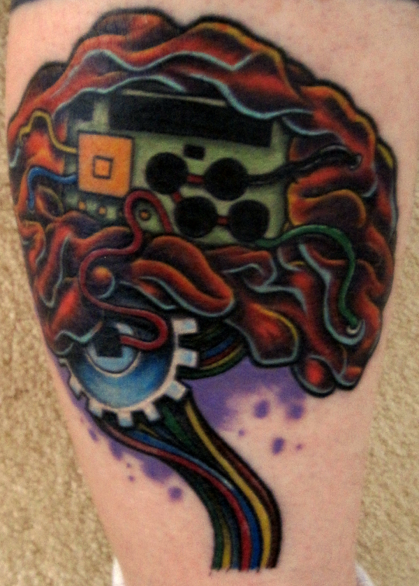 Leg tattoo